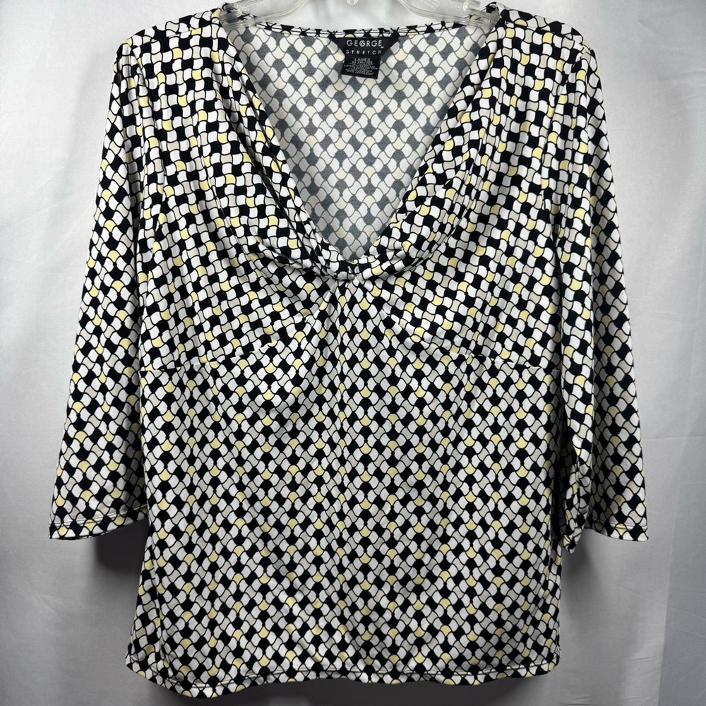 Women's Lot of 3 Dress Tops Stretchy Patterned Size XL - Picture 3 of 12